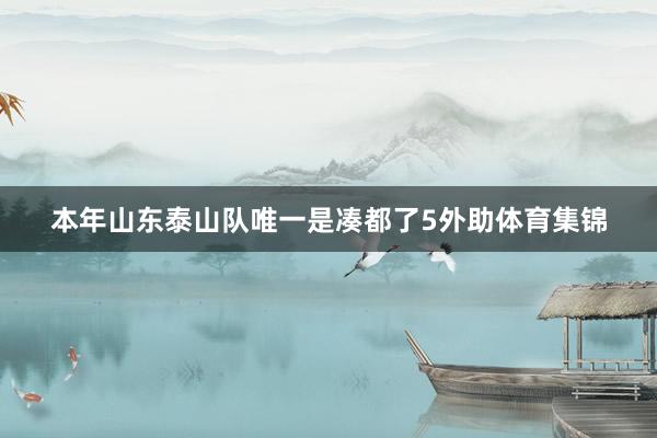 本年山东泰山队唯一是凑都了5外助体育集锦