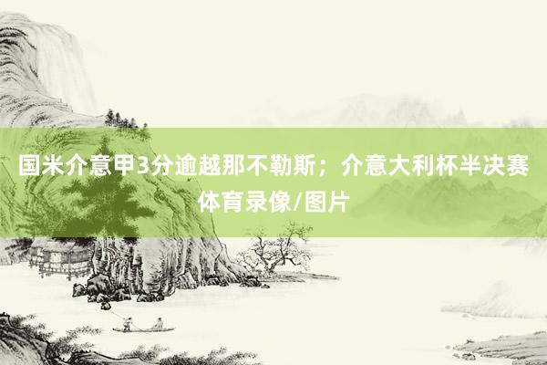 国米介意甲3分逾越那不勒斯；介意大利杯半决赛体育录像/图片
