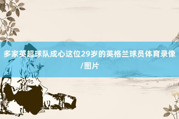 多家英超球队成心这位29岁的英格兰球员体育录像/图片