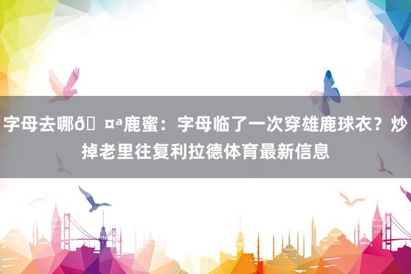 字母去哪🤪鹿蜜：字母临了一次穿雄鹿球衣？炒掉老里往复利拉德体育最新信息