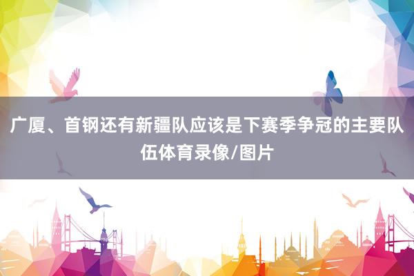 广厦、首钢还有新疆队应该是下赛季争冠的主要队伍体育录像/图片