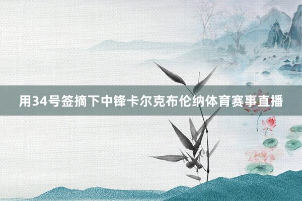 用34号签摘下中锋卡尔克布伦纳体育赛事直播
