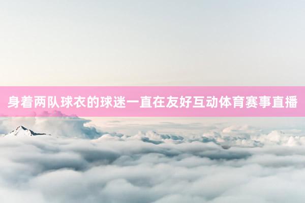 身着两队球衣的球迷一直在友好互动体育赛事直播