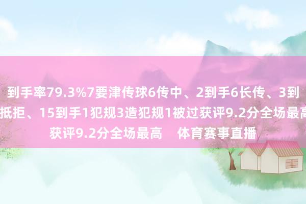 到手率79.3%7要津传球6传中、2到手6长传、3到手1突围1抢断23抵拒、15到手1犯规3造犯规1被过获评9.2分全场最高 体育赛事直播