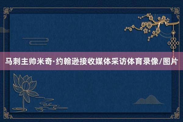 马刺主帅米奇·约翰逊接收媒体采访体育录像/图片