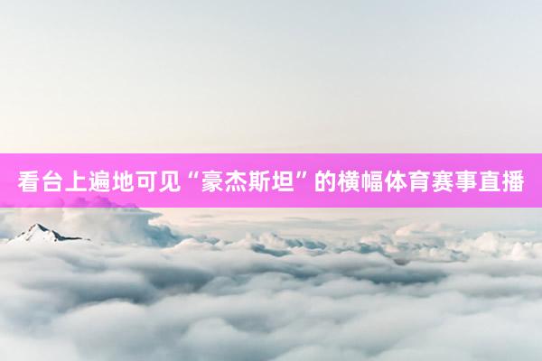 看台上遍地可见“豪杰斯坦”的横幅体育赛事直播