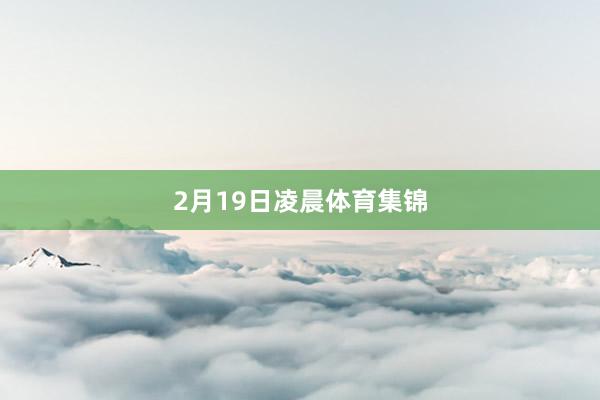 2月19日凌晨体育集锦