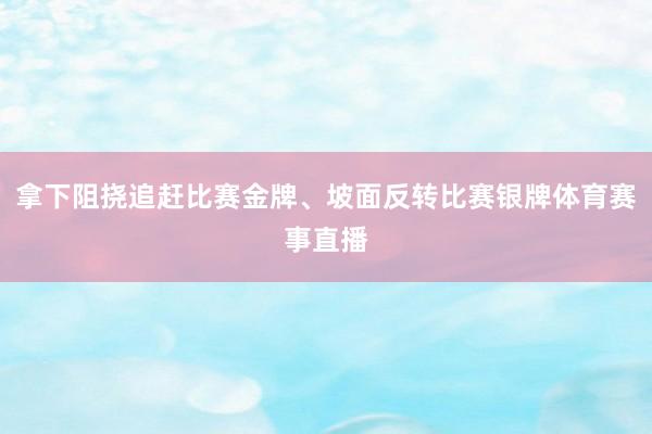 拿下阻挠追赶比赛金牌、坡面反转比赛银牌体育赛事直播