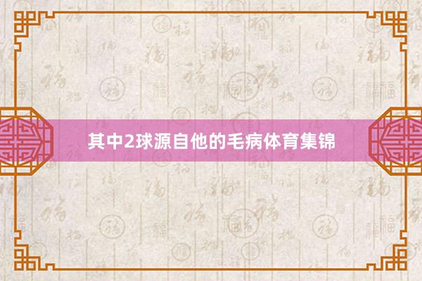 其中2球源自他的毛病体育集锦
