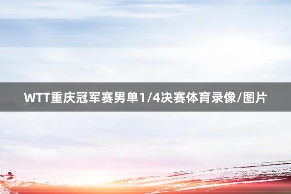 WTT重庆冠军赛男单1/4决赛体育录像/图片
