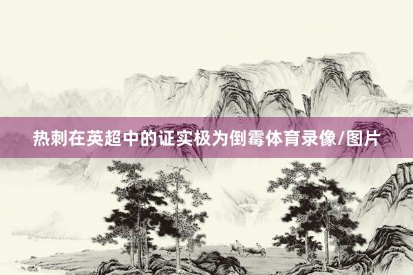热刺在英超中的证实极为倒霉体育录像/图片