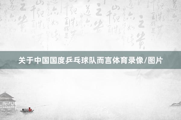 关于中国国度乒乓球队而言体育录像/图片