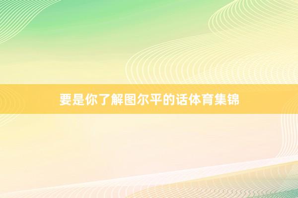 要是你了解图尔平的话体育集锦