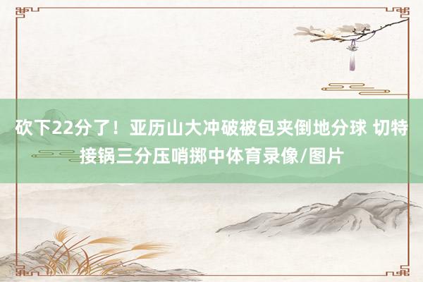 砍下22分了！亚历山大冲破被包夹倒地分球 切特接锅三分压哨掷中体育录像/图片